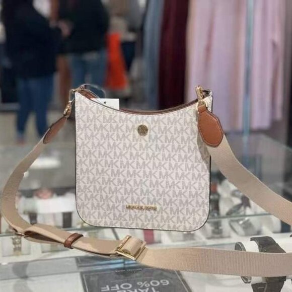NWT Michael Kors Briley MK Signature PVC Small Crossbody Messenger Bag - Picture 1 of 6